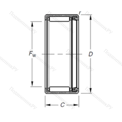 Подшипник игольчатый радиальный JT-1417