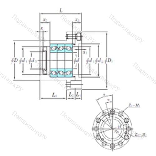 Подшипник шариковый упорно-радиальный BSU 4072BDFD