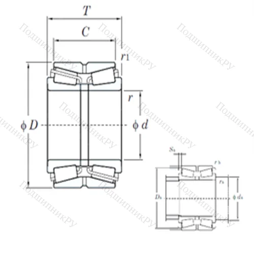 Подшипник роликовый радиально-упорный 46T 32236JR/152 от производителя  KOYO