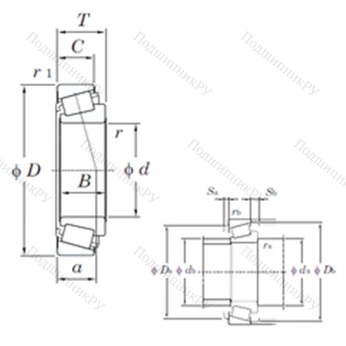 Подшипник роликовый радиально-упорный 11162UR/11300