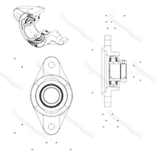 Подшипниковый узел шариковый радиальный ESFLZ 209 от производителя  SNR