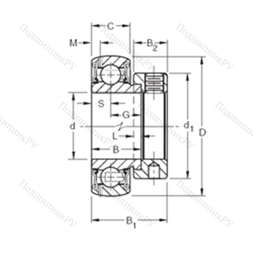 Подшипник шариковый радиальный GRA 015RRB
