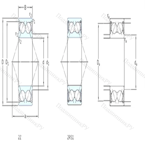 Подшипник шариковый радиально-упорный 3302A-2Z от производителя  SKF