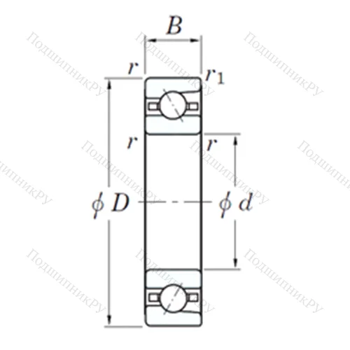 Подшипник шариковый радиально-упорный 3NC HAR 022C FT