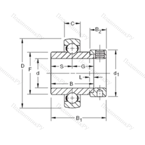 Подшипник шариковый радиальный SM 1107KB
