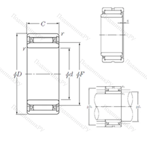 Подшипник игольчатый радиальный NK 8/12T 2+IR 5?8?12 от производителя  NTN Подшипник игольчатый радиальный NK 8/12T 2+IR 5?8?12 от производителя  NTN