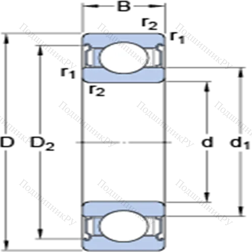 Однорядные радиальные шарикоподшипники для высоких температур 6219-2Z/VA 228 от производителя  SKF
