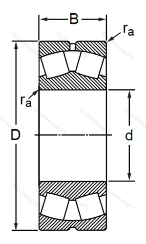 Сферический роликовый подшипник 30-53611 АН (22311 CCW 33C 3) в Екатеринбурге