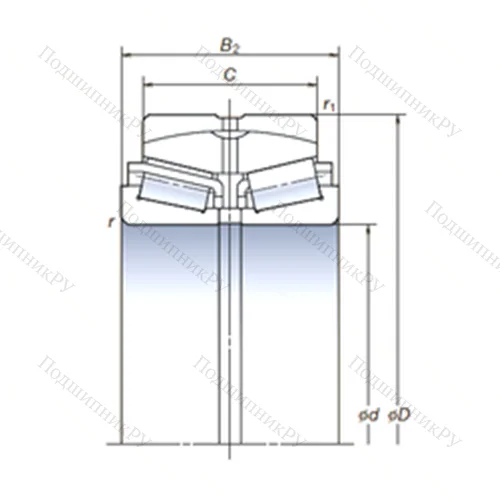 Подшипник роликовый радиально-упорный самоцентрирующийся AR 80-31