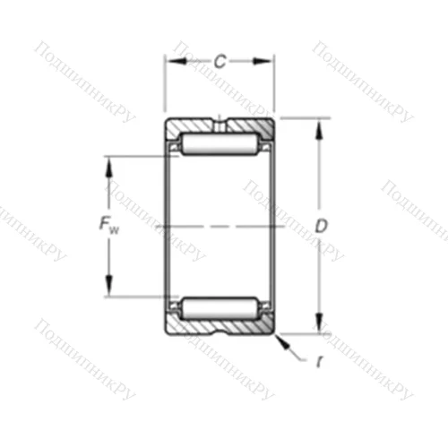 Подшипник игольчатый радиальный HJ-405228 от производителя  TIMKEN