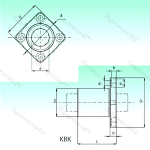 Подшипник шариковый линейный KBK 50 от производителя  NBS