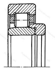Подшипник  52726 размер 130x280x107/93 от производителя  ЕПК Подшипник  52726 размер 130x280x107/93 от производителя  ЕПК