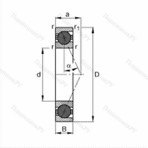 Подшипник шпиндельный HCB 7216-E-T-P 4S от производителя  FAG Подшипник шпиндельный HCB 7216-E-T-P 4S от производителя  FAG