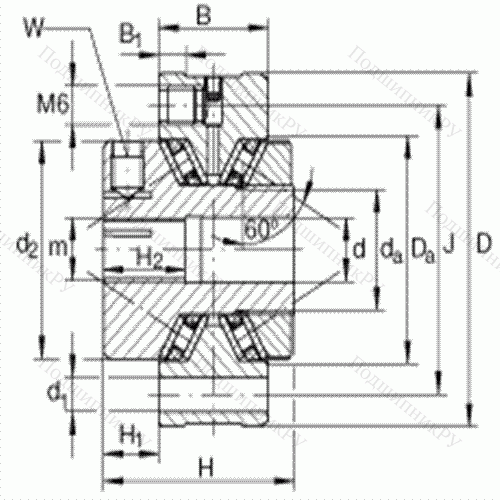 Роликоподшипник упорно-радиальный игольчатый ZAXFM 1255 от производителя  INA Роликоподшипник упорно-радиальный игольчатый ZAXFM 1255 от производителя  INA