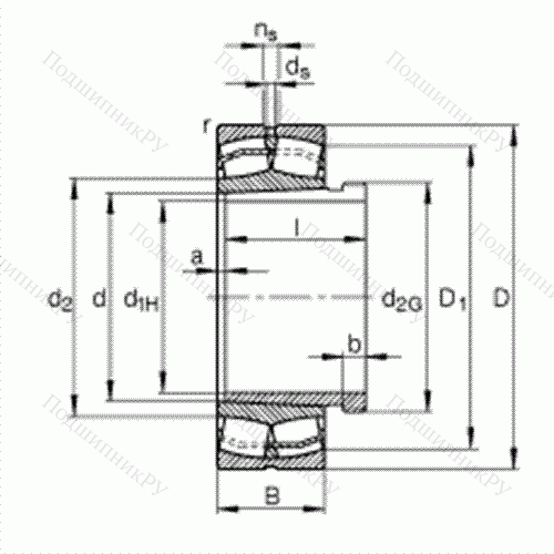 Подшипник роликовый самоустанавливающийся для машин с колебательным механизмом 22324-E 1-K-T 41A + AHX 2324G