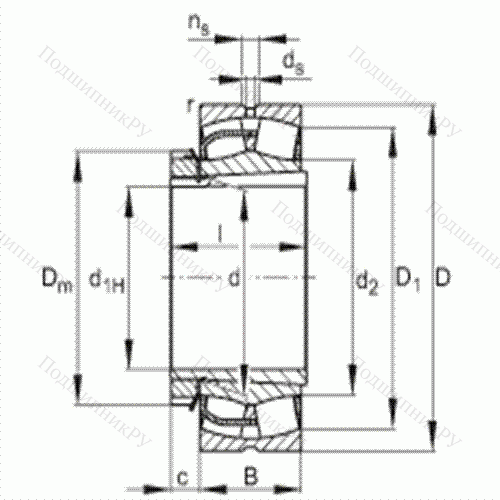 Подшипник роликовый самоустанавливающийся 22344-E 1-K + H 2344X