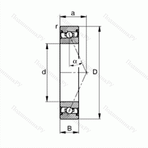 Подшипник шпиндельный HSS 71915-E-T-P 4S от производителя  FAG Подшипник шпиндельный HSS 71915-E-T-P 4S от производителя  FAG