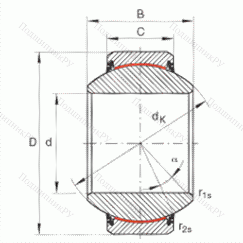 Подшипник шарнирный GE 35-FW-2RS