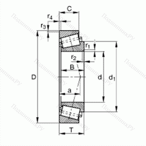 Подшипник роликовый конический 32030-X-XL от производителя  FAG Подшипник роликовый конический 32030-X-XL от производителя  FAG