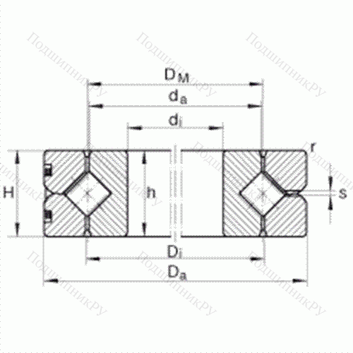 Подшипник с перекрестными роликами SX 011840 от производителя  INA Подшипник с перекрестными роликами SX 011840 от производителя  INA